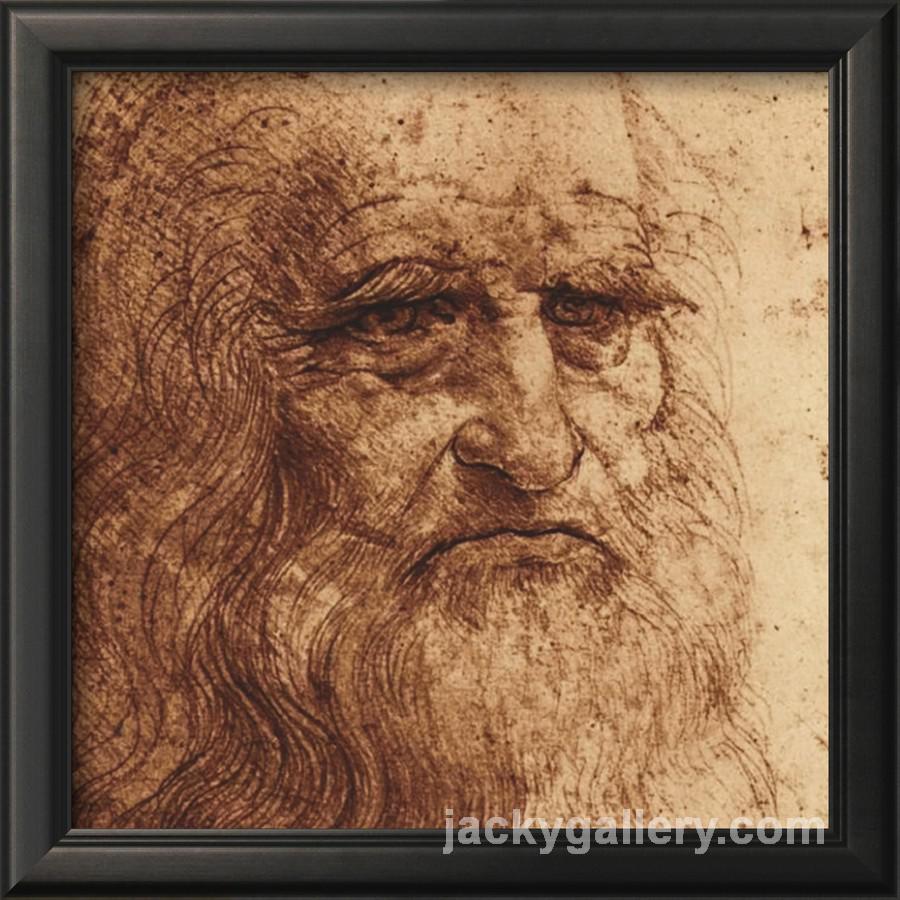 Self Portrait detail, Leonardo Da Vinci's high quality hand-painted oil painting reproduction